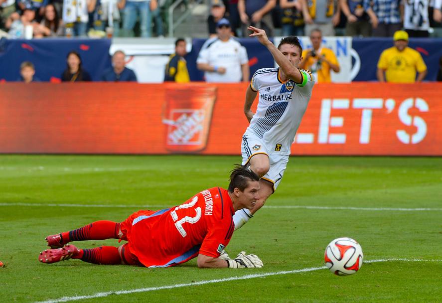 Robbie Keane chiude i conti al minuto 111 del secondo tempo supplementare: risultato finale LA Galaxy-New England Revolution 2-1. (Afp)